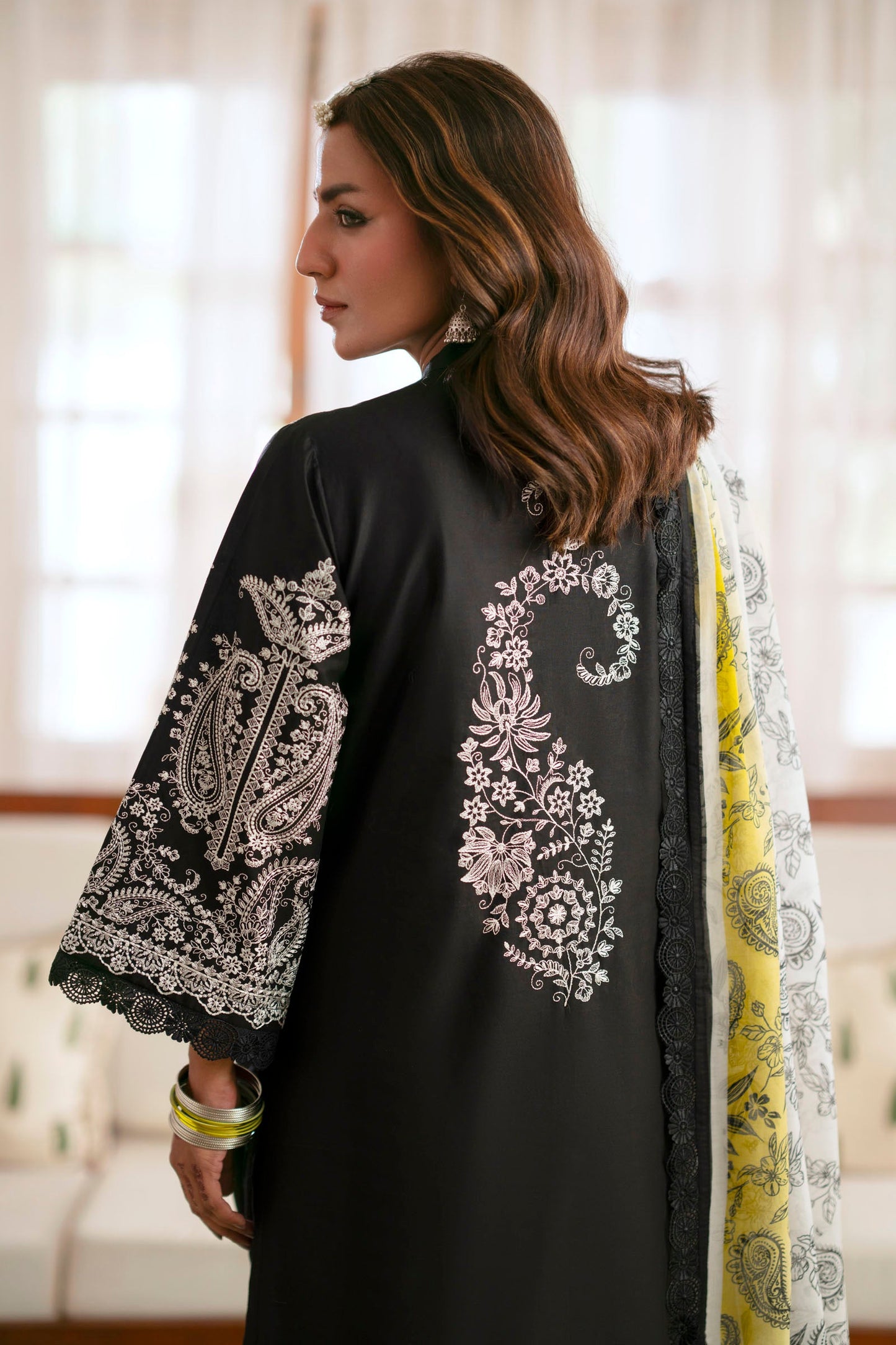 Cotton Lawn Dyed Embroidery
