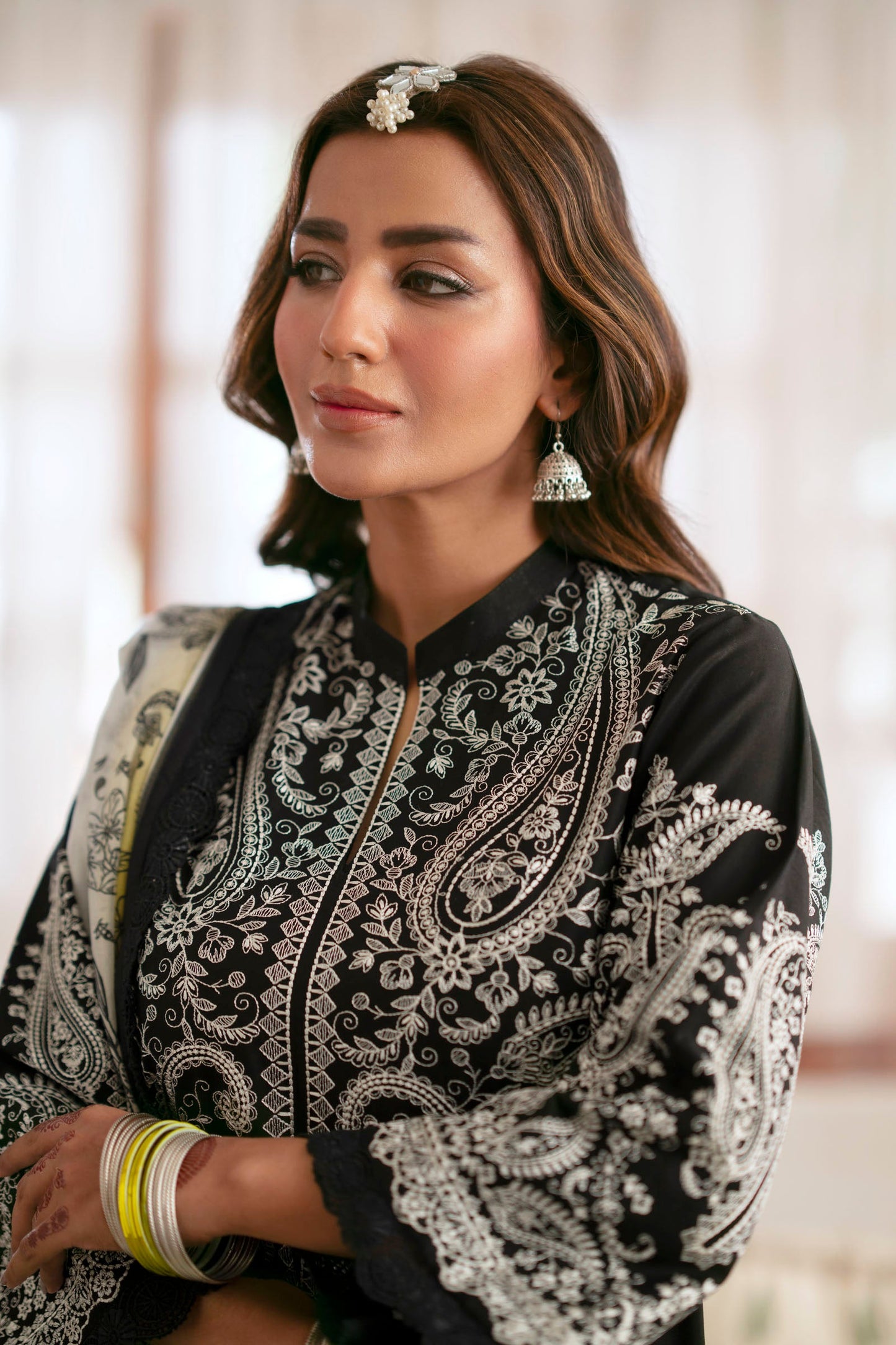 Cotton Lawn Dyed Embroidery