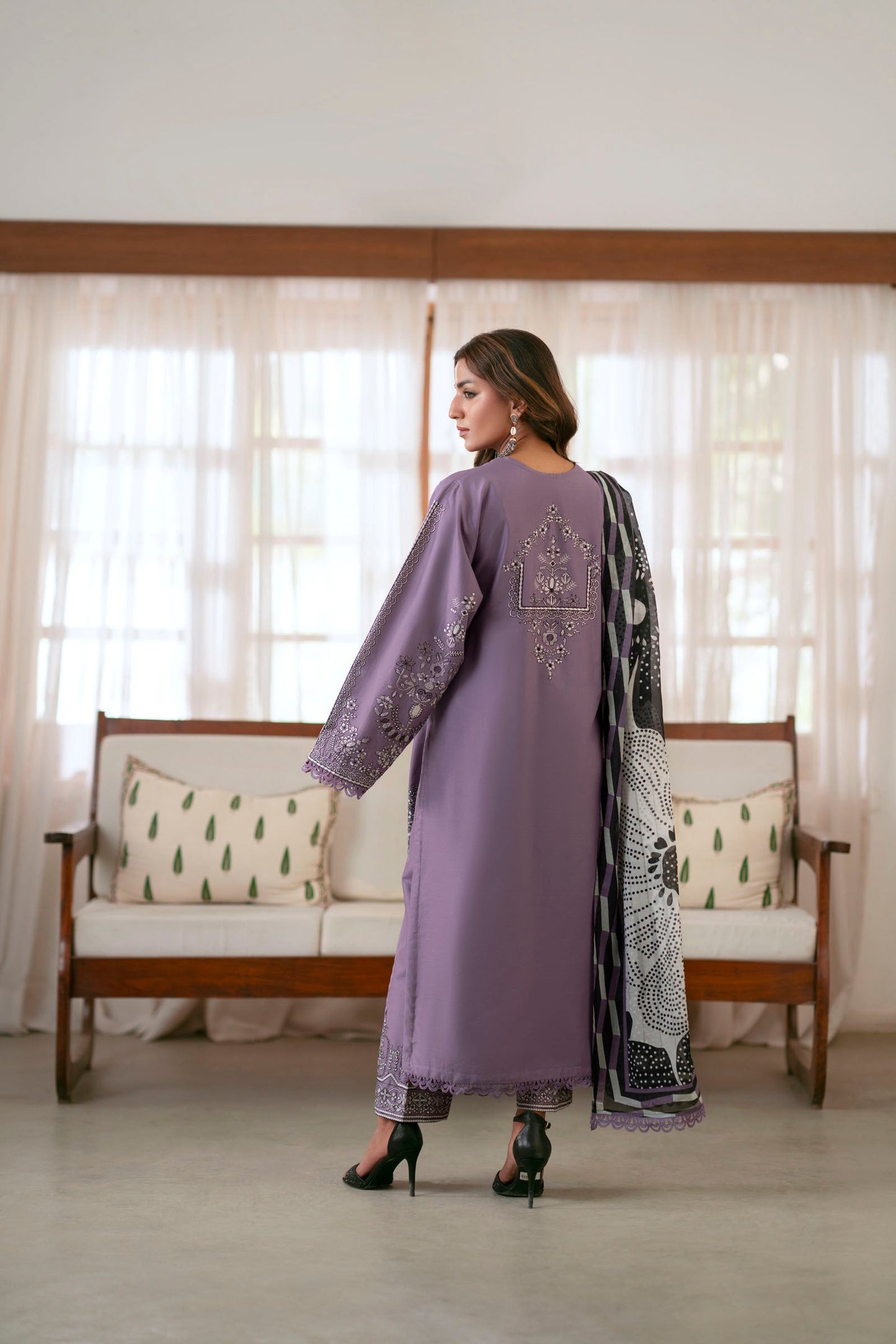 Cotton Lawn Dyed Embroidery