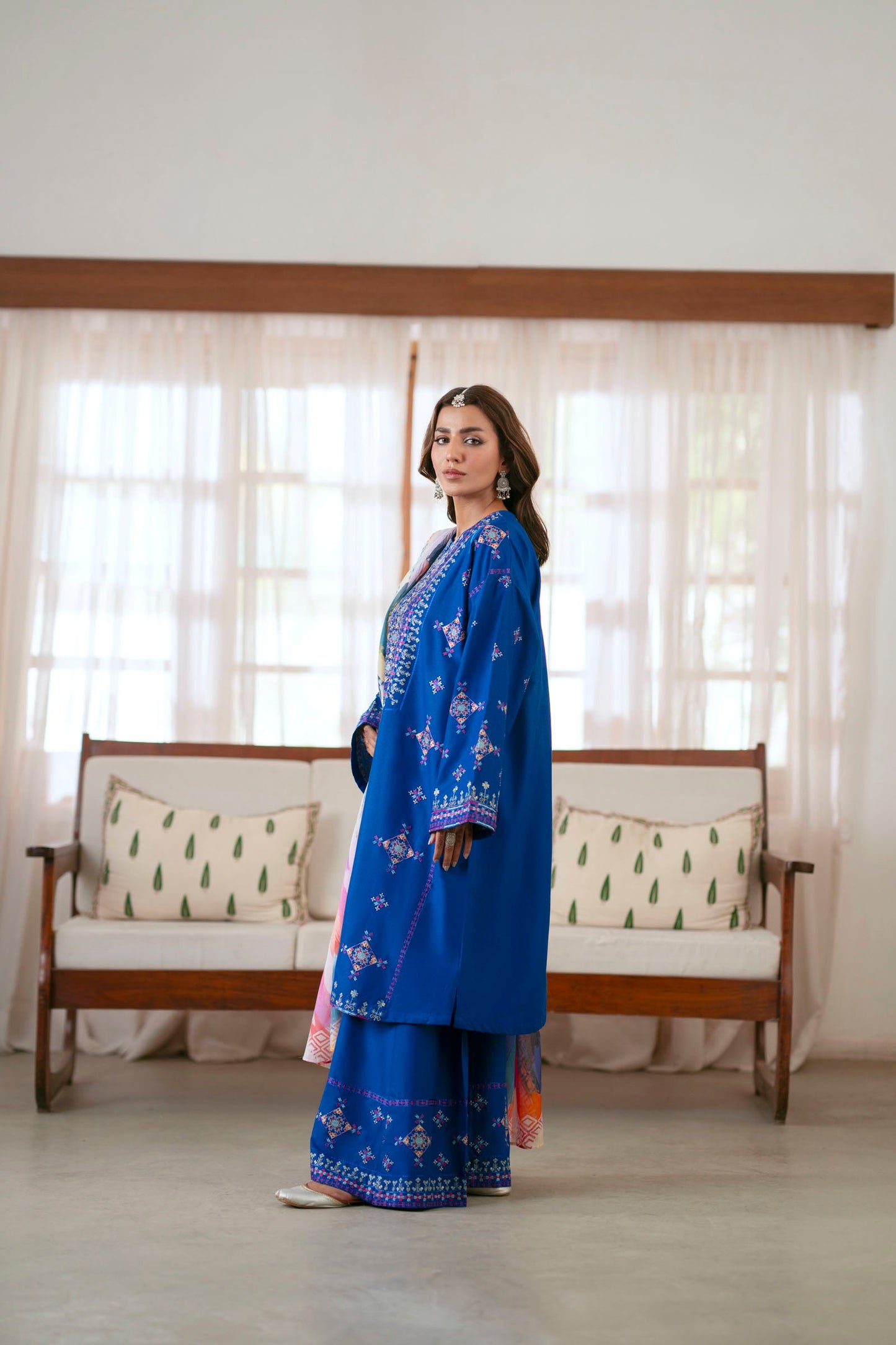 Cotton Lawn Dyed Embroidery