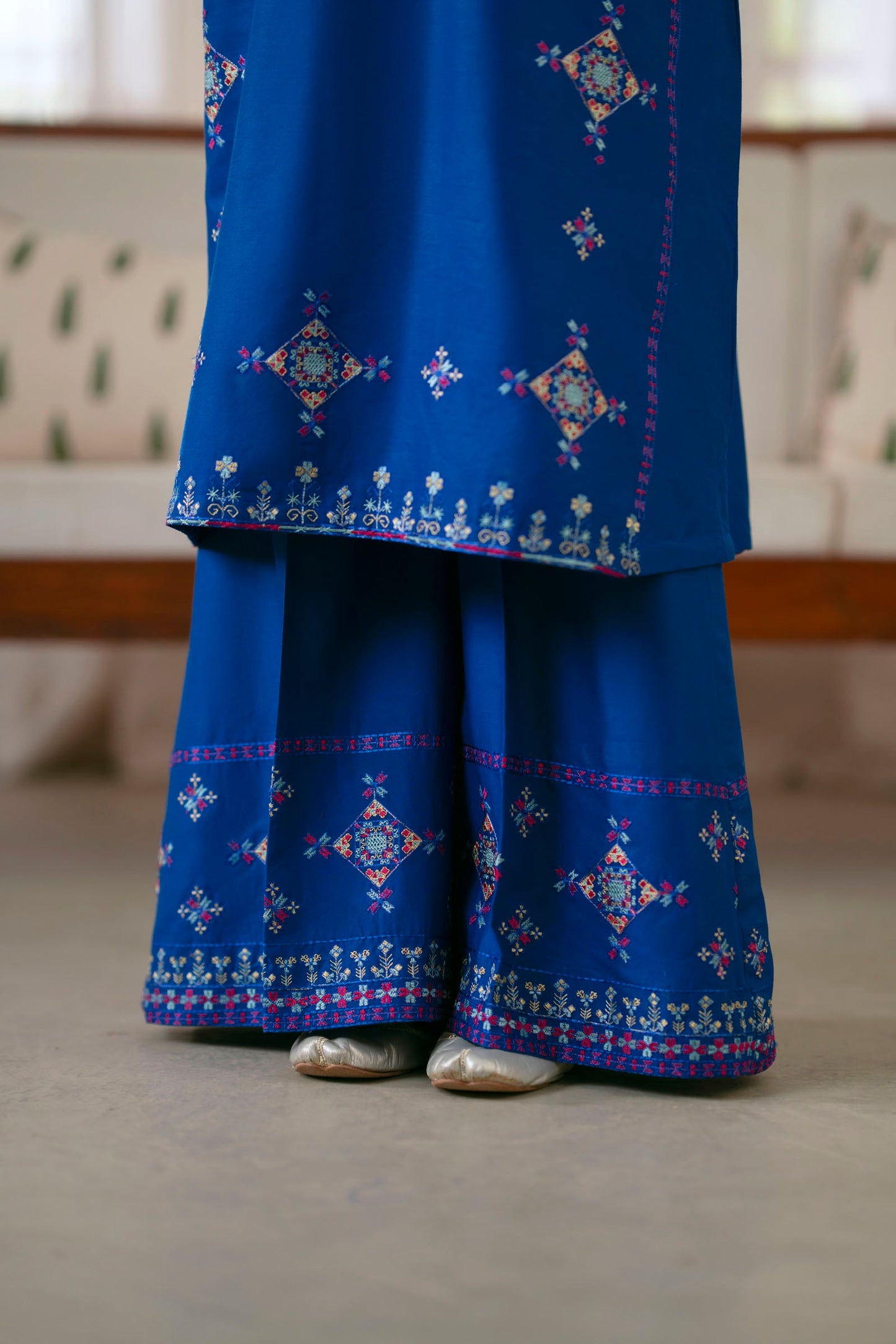 Cotton Lawn Dyed Embroidery
