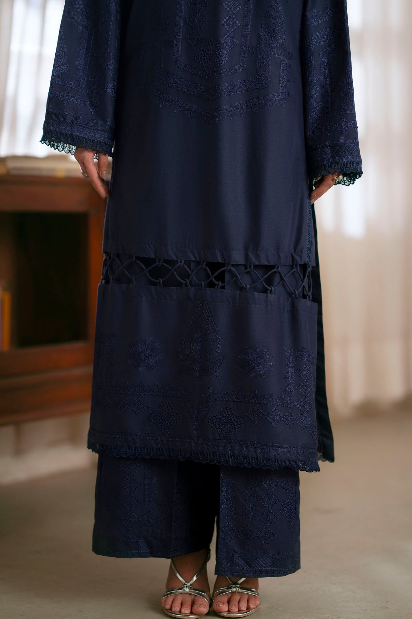 Cotton Lawn Dyed Embroidery