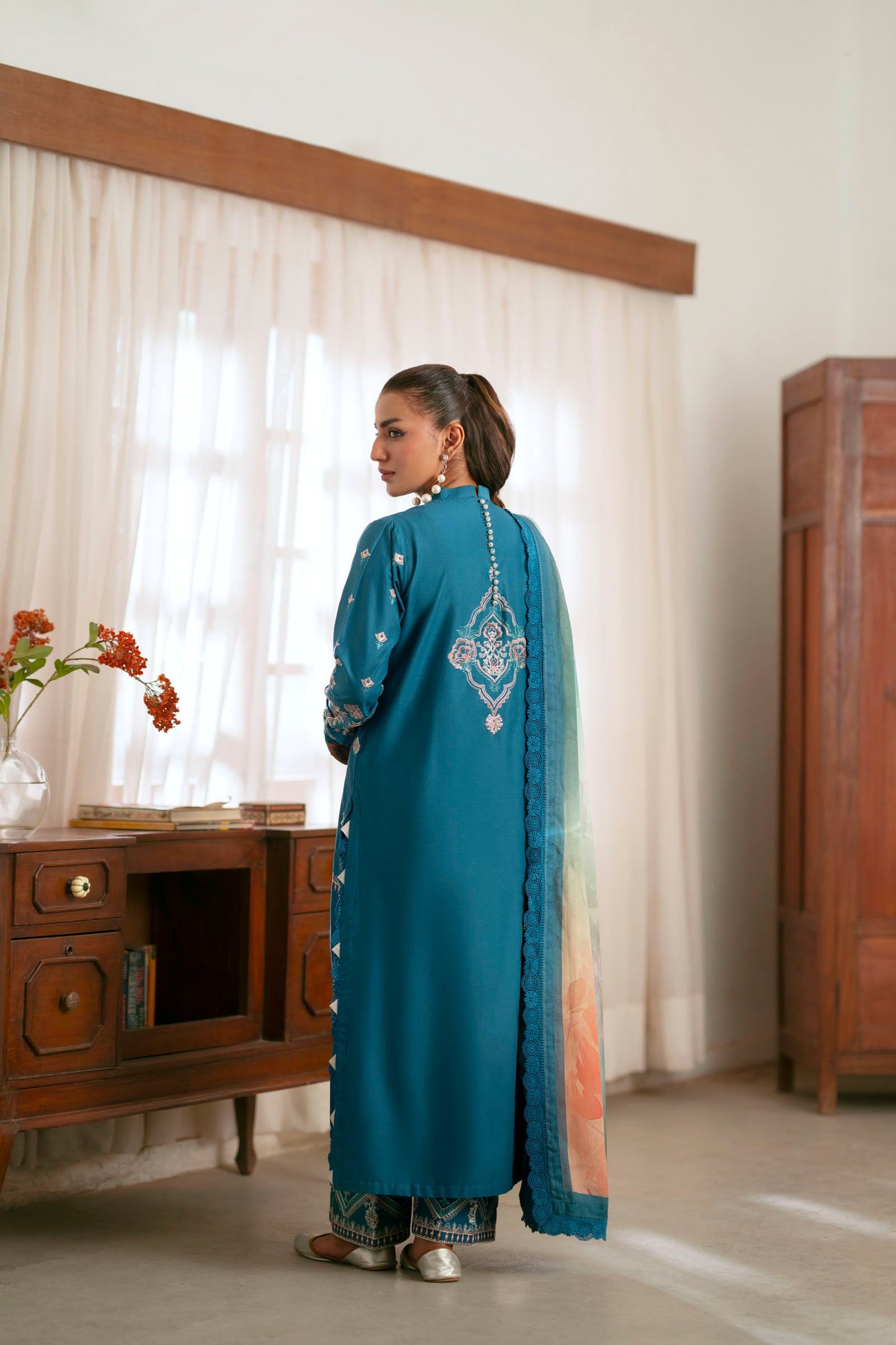 Cotton Lawn Dyed Embroidery