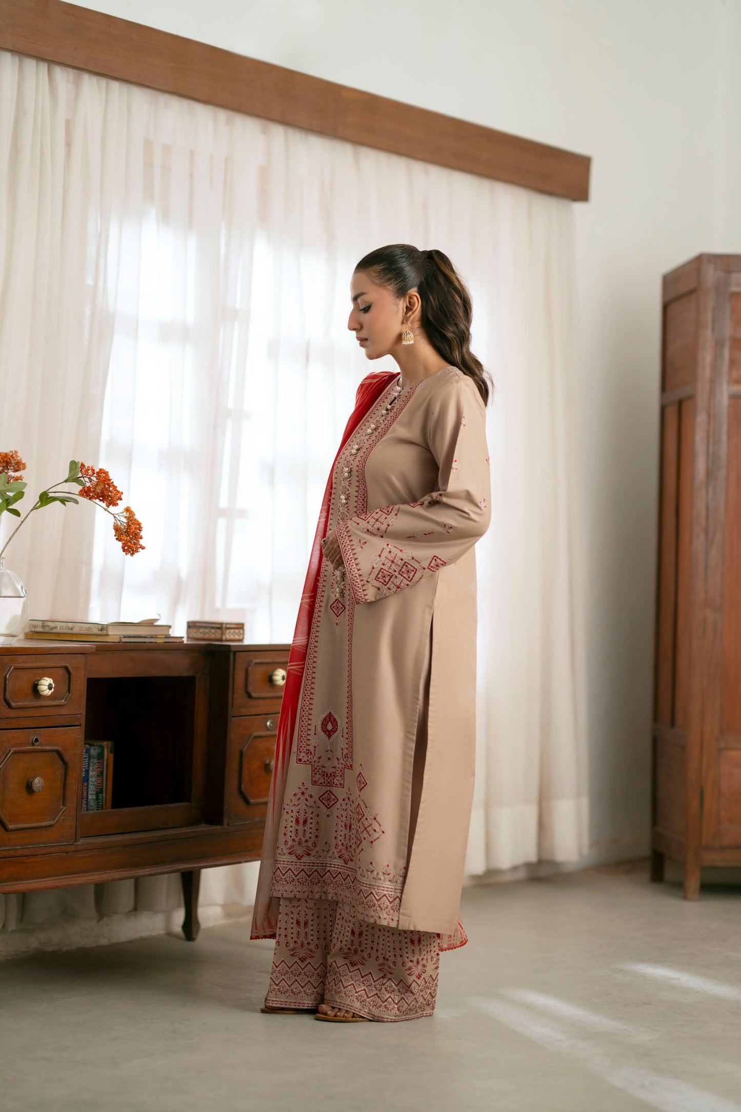 Cotton Lawn Dyed Embroidery