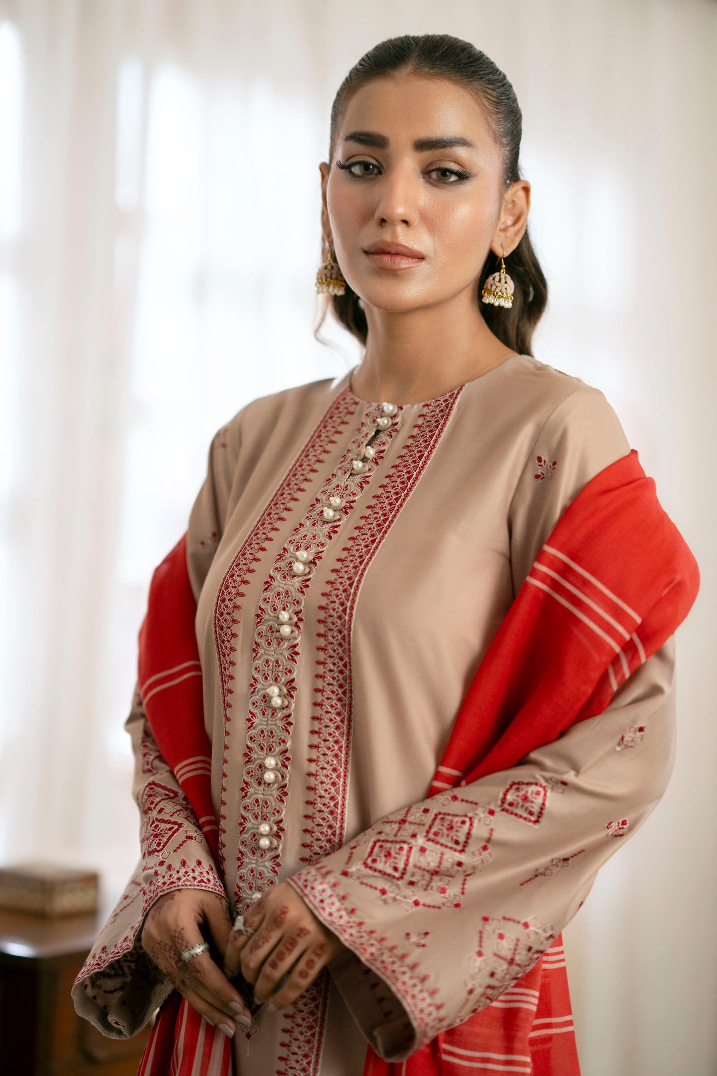 Cotton Lawn Dyed Embroidery