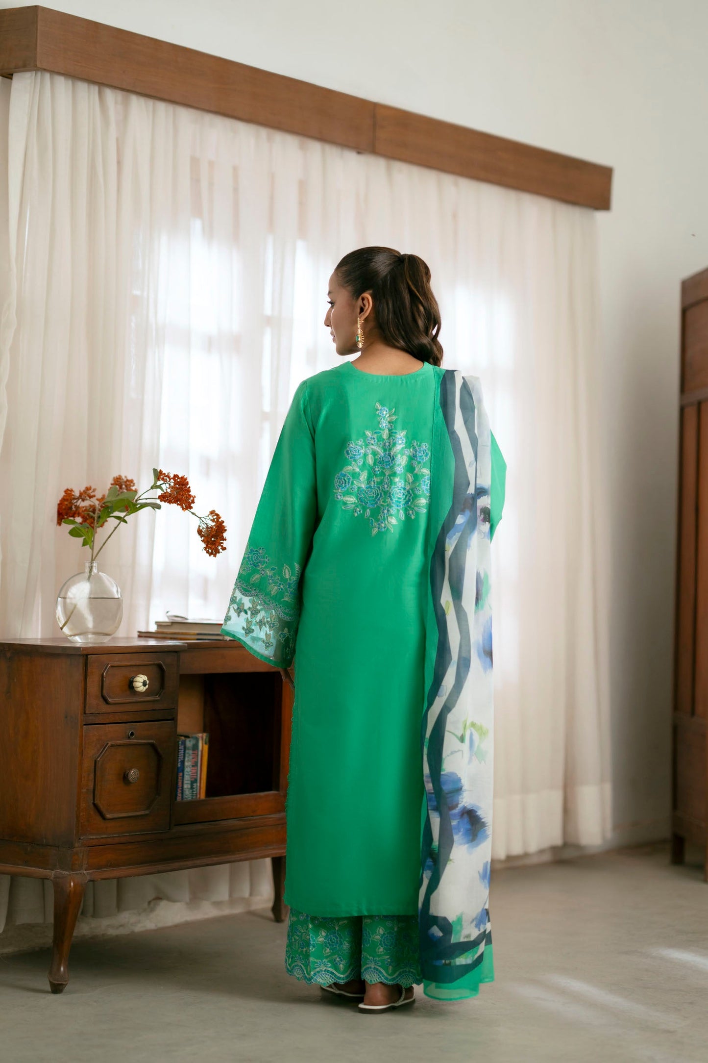 Cotton Lawn Dyed Embroidery