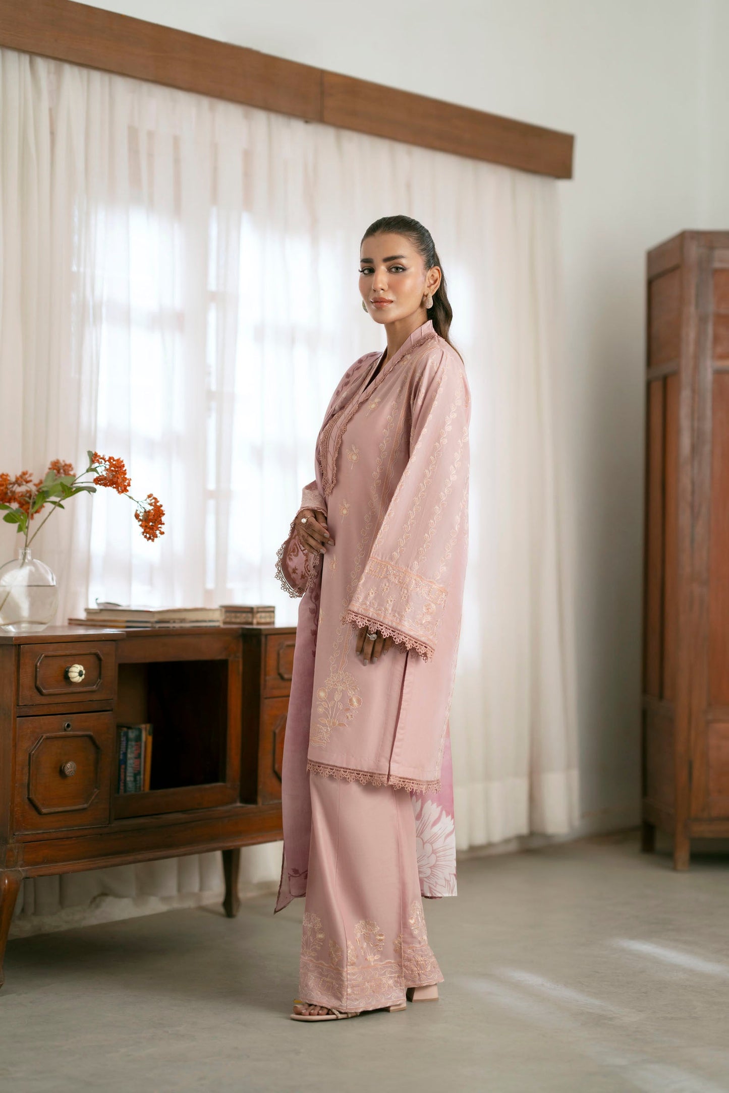 Cotton Lawn Dyed Embroidery