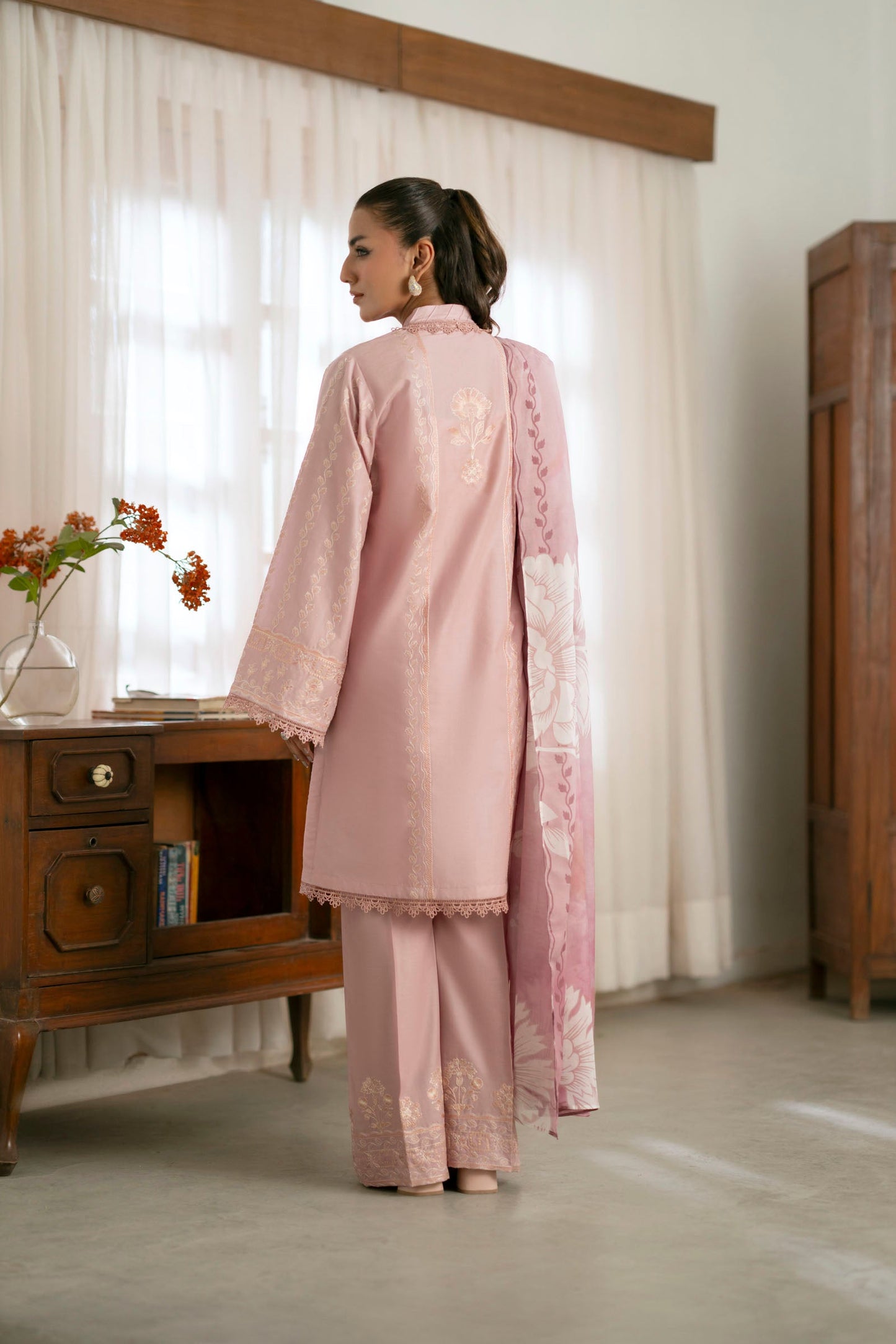 Cotton Lawn Dyed Embroidery