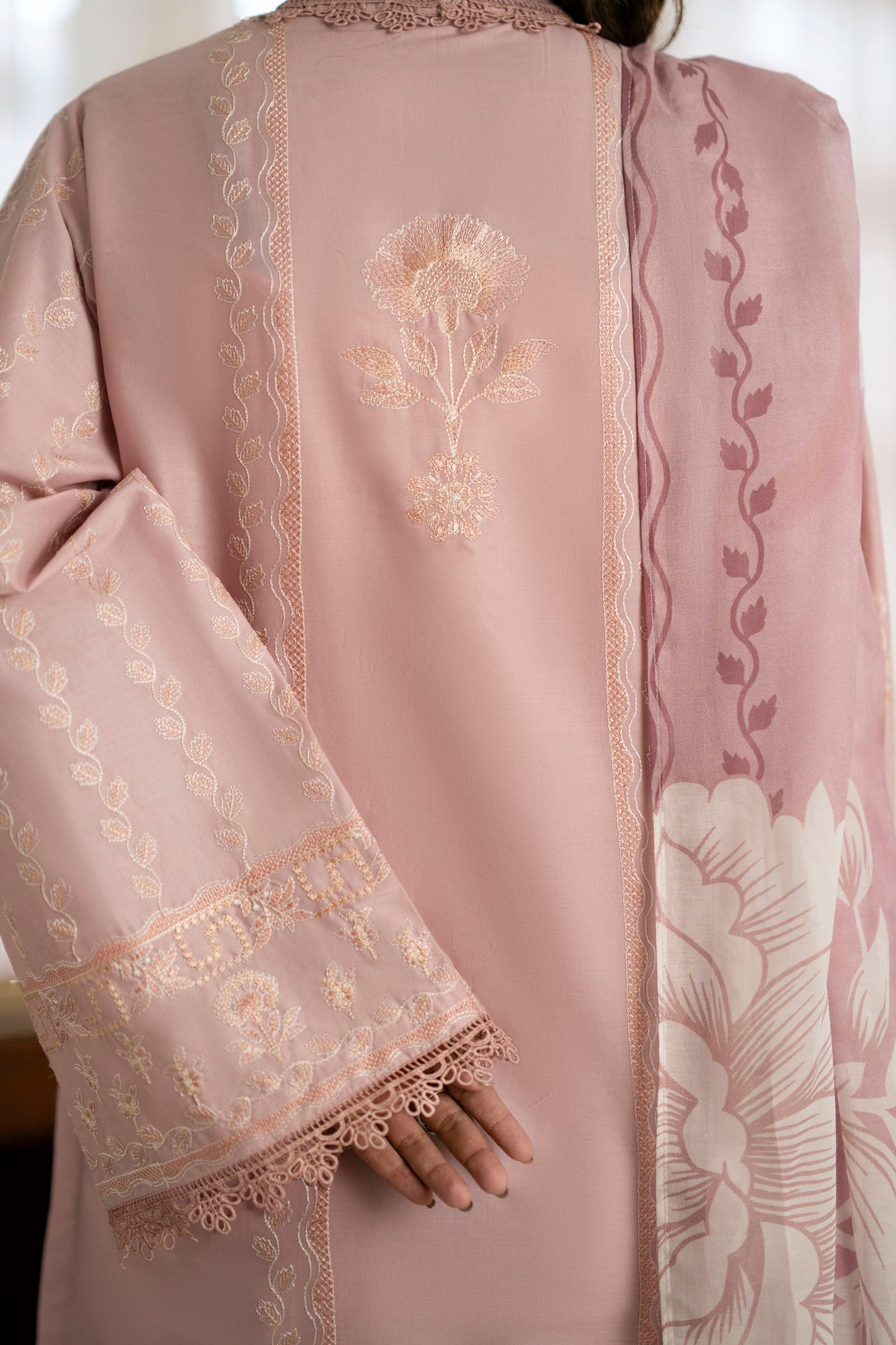 Cotton Lawn Dyed Embroidery