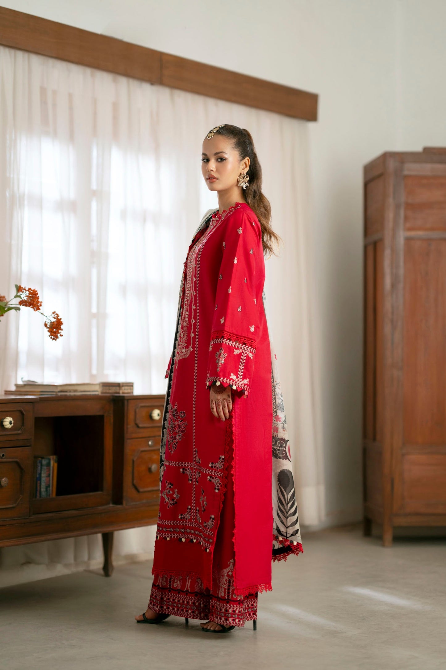 Cotton Lawn Dyed Embroidery