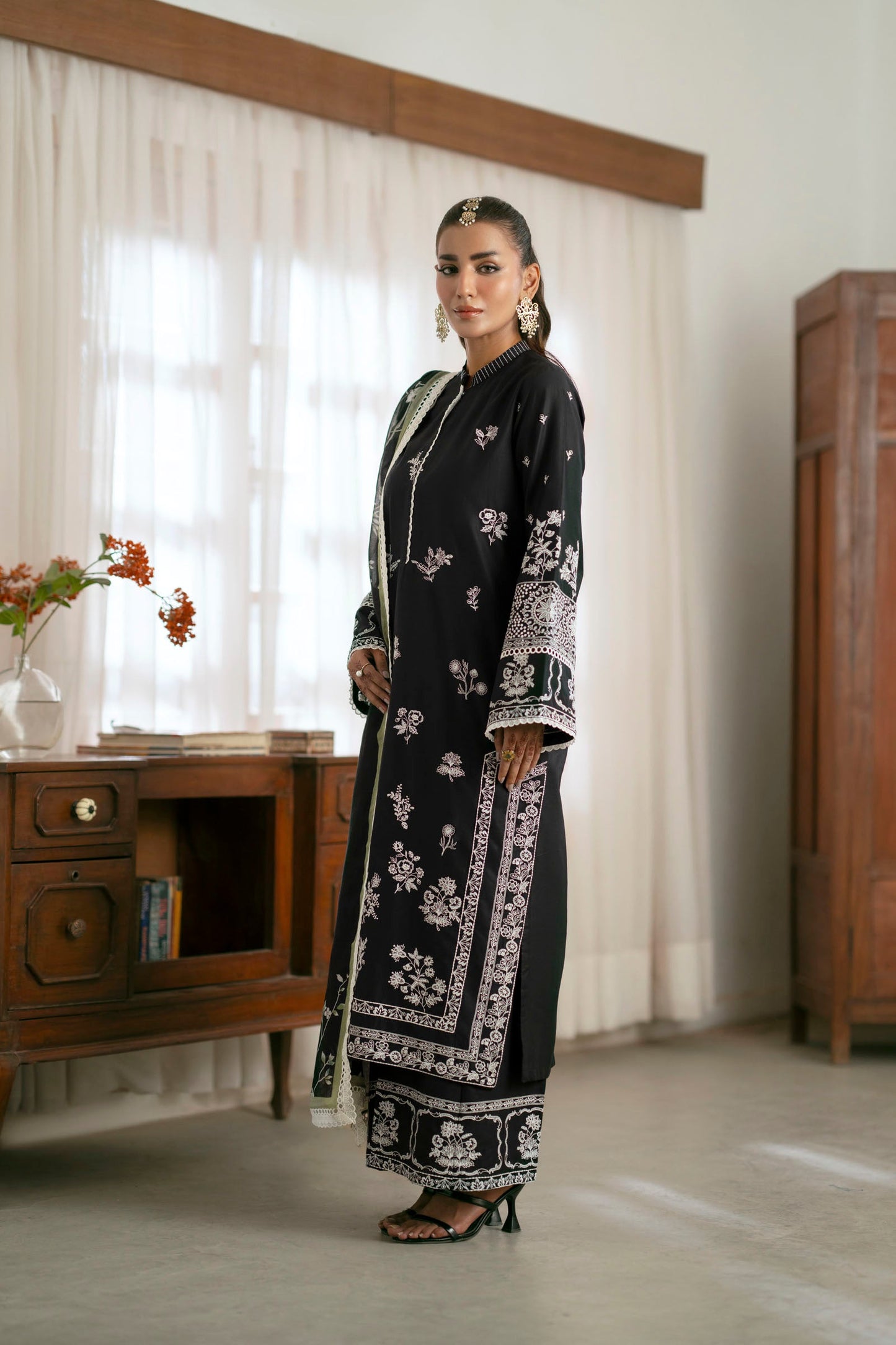 Cotton Lawn Dyed Embroidery