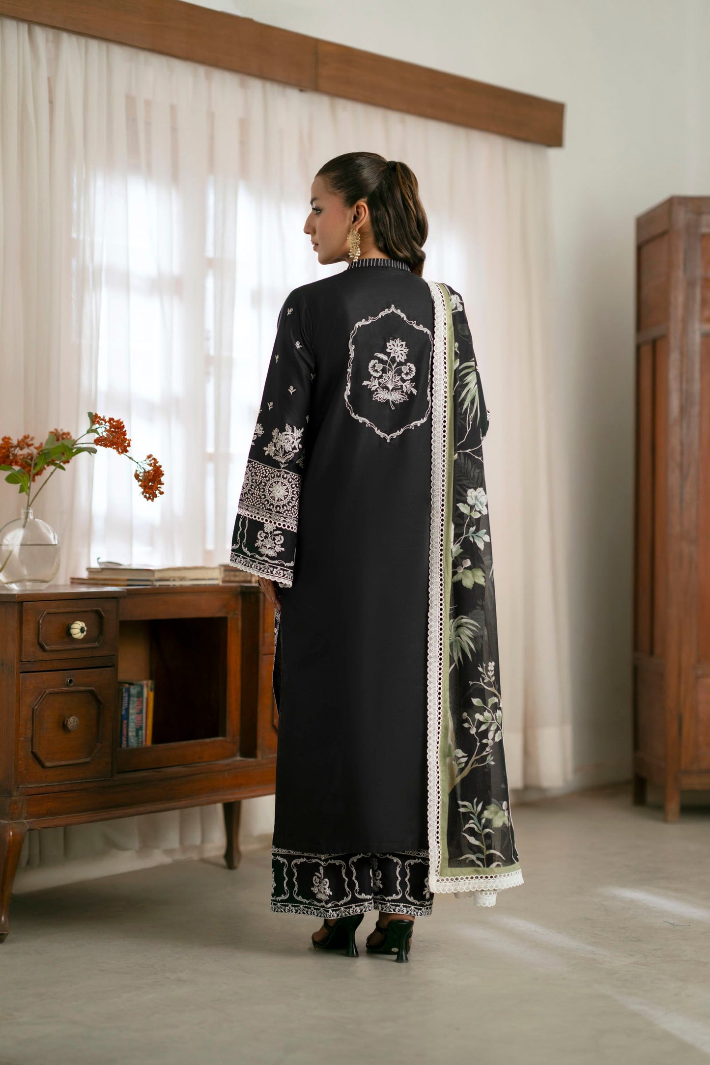 Cotton Lawn Dyed Embroidery