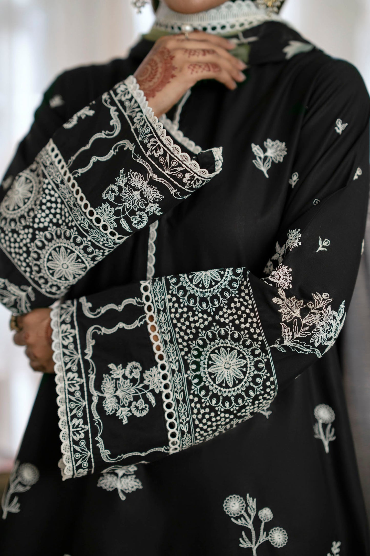 Cotton Lawn Dyed Embroidery