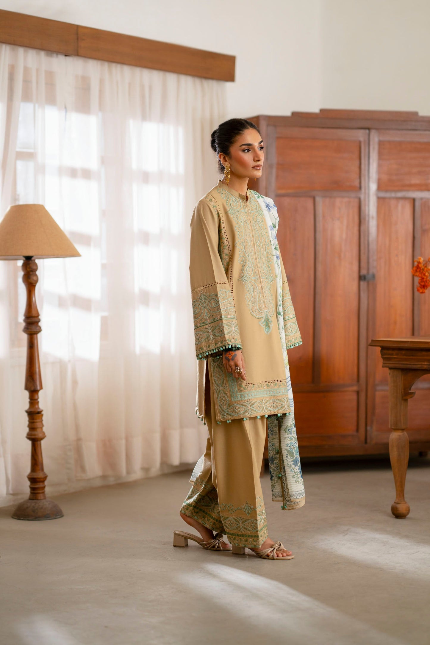 Cotton Lawn Dyed Embroidery
