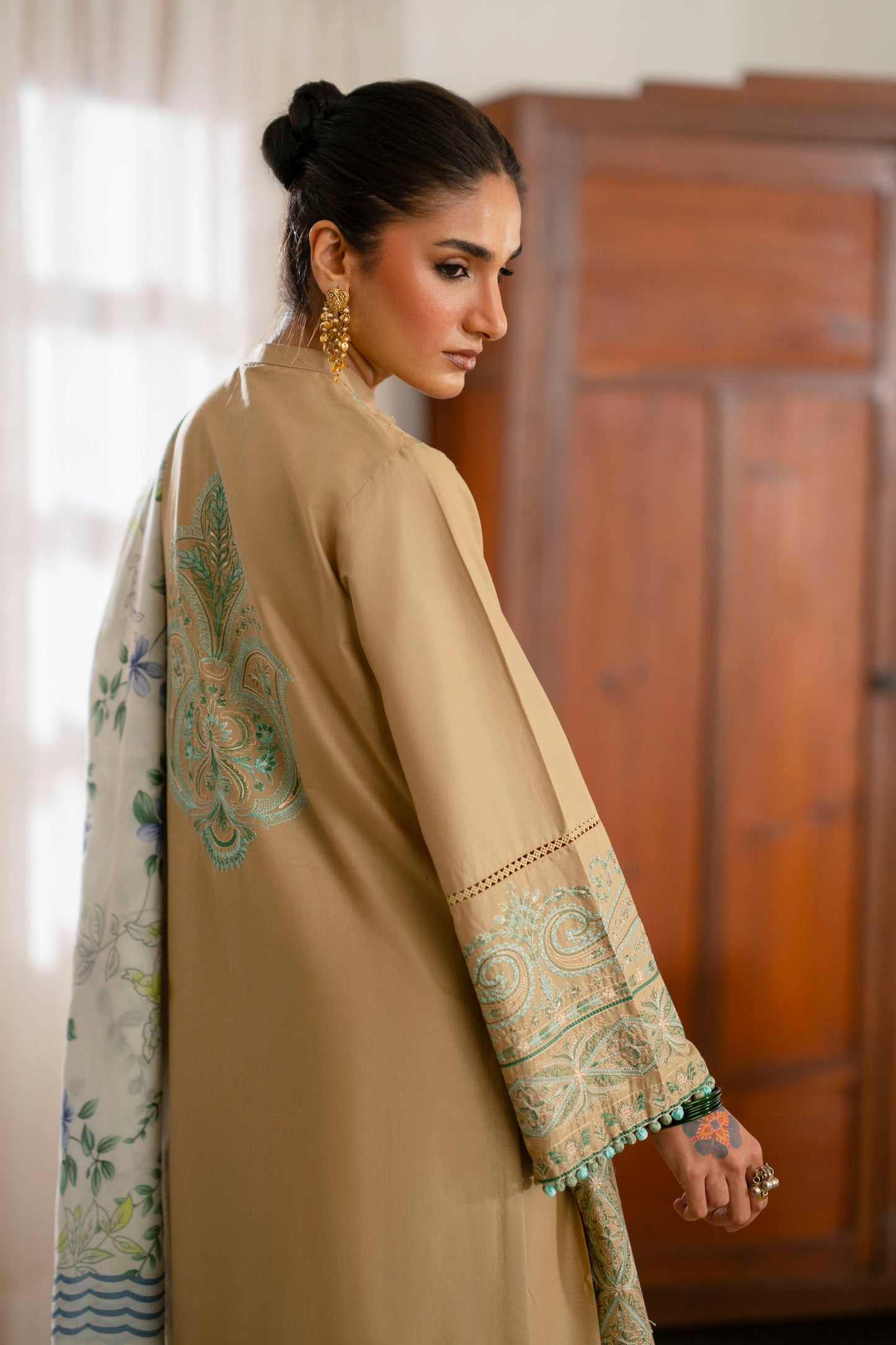 Cotton Lawn Dyed Embroidery