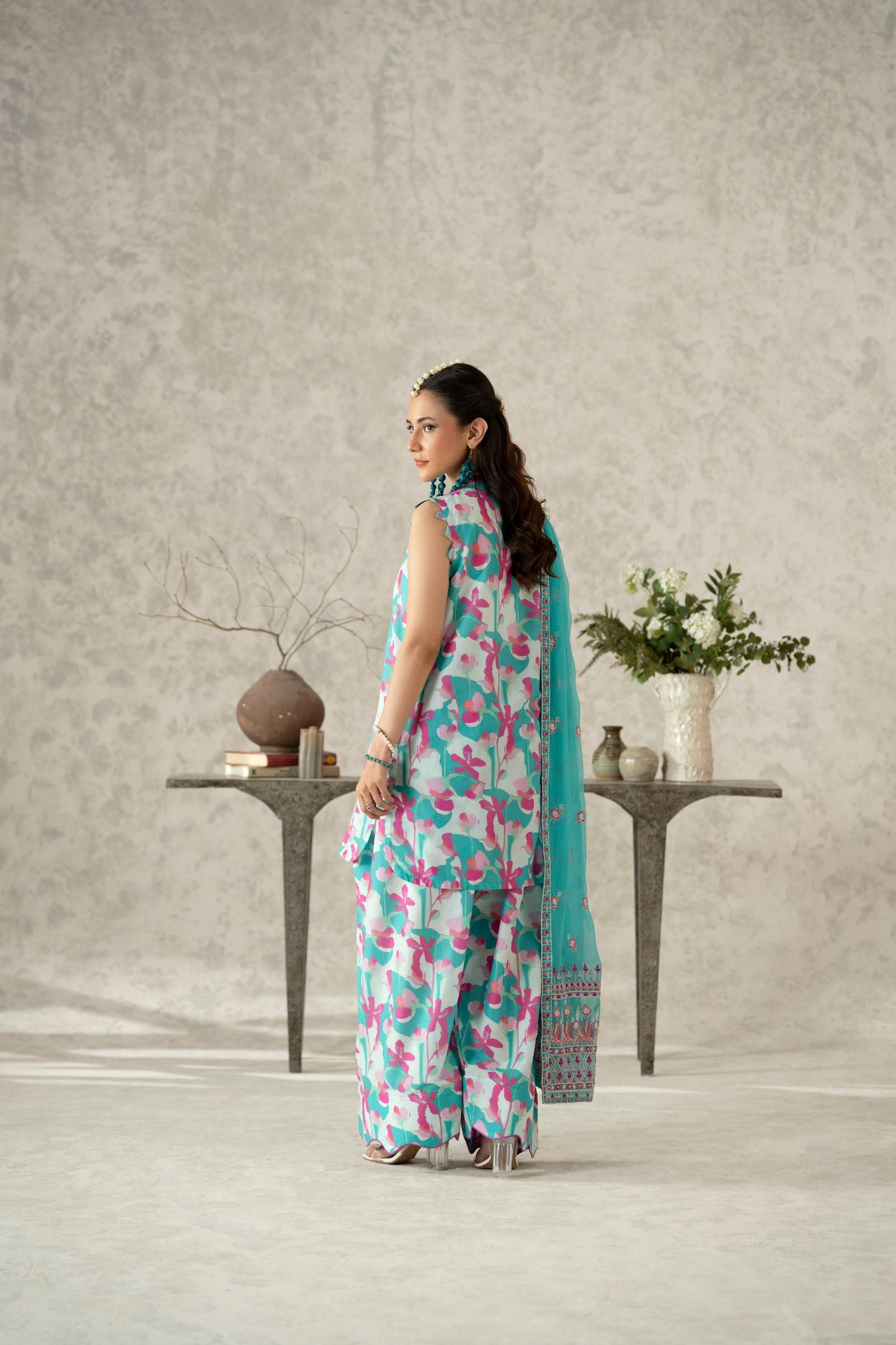 Cotton Lawn Digital Print Embroidery