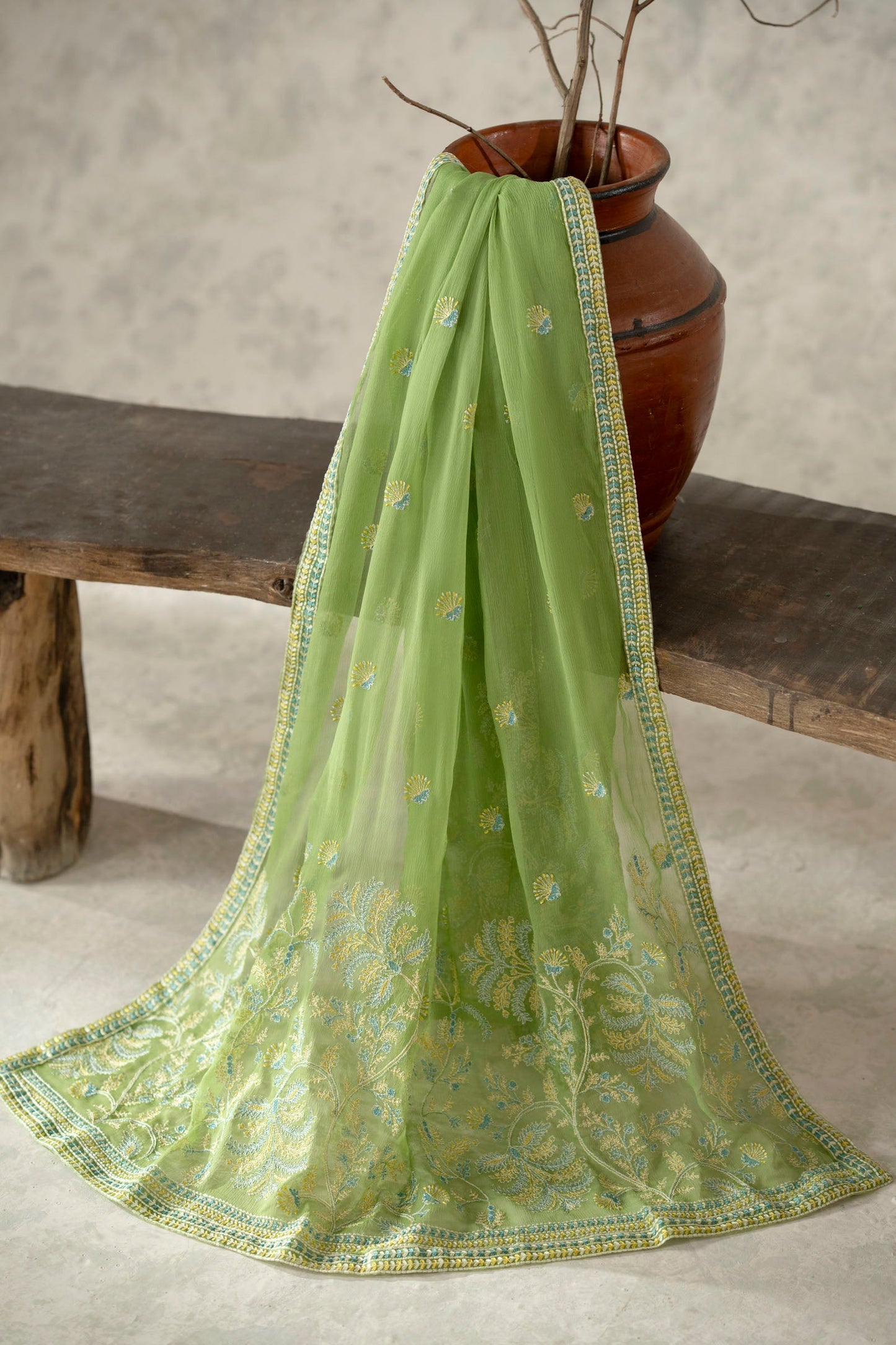 Cotton Lawn Digital Print Embroidery