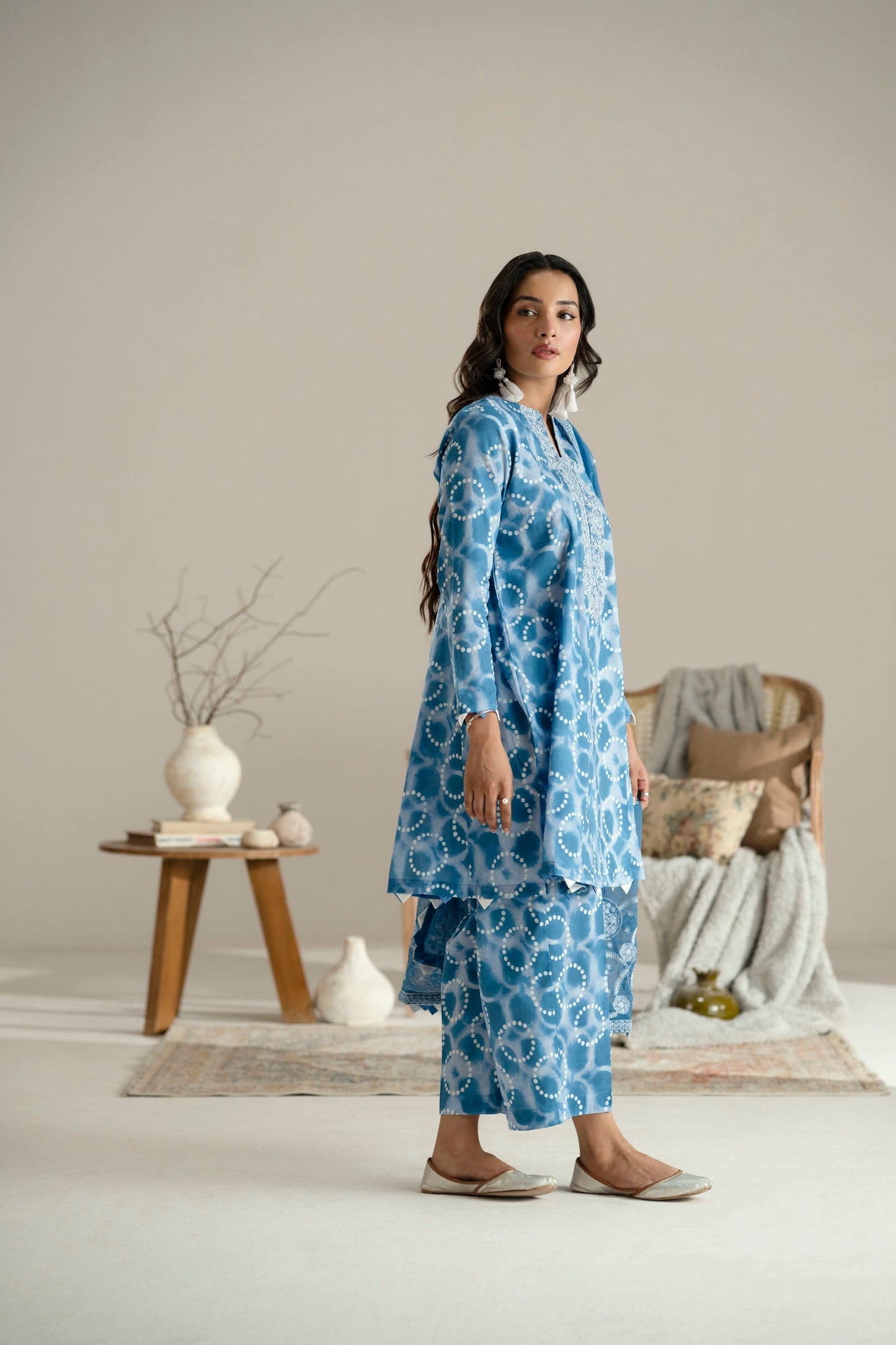 Cotton Lawn Digital Print Embroidery