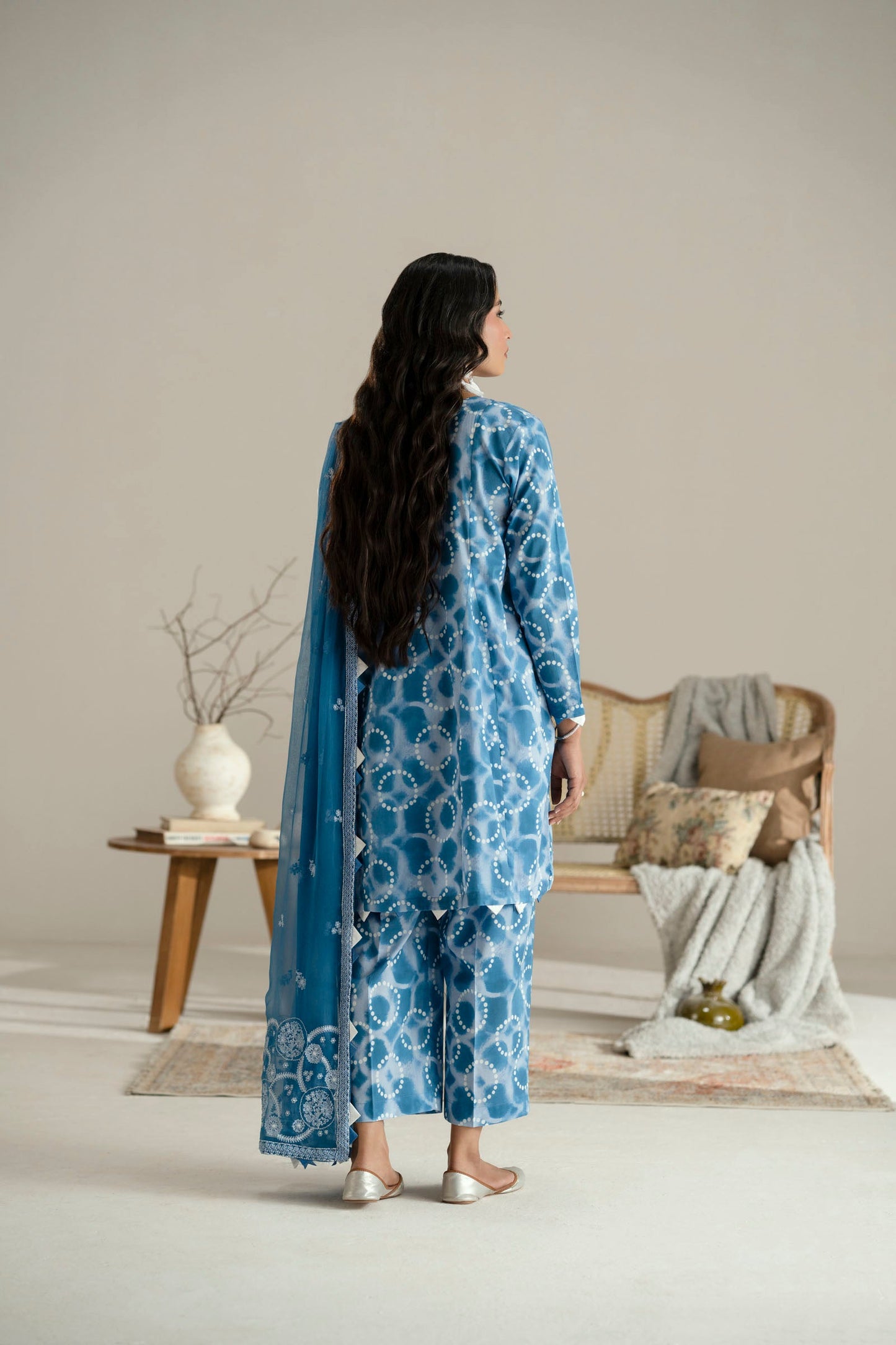 Cotton Lawn Digital Print Embroidery