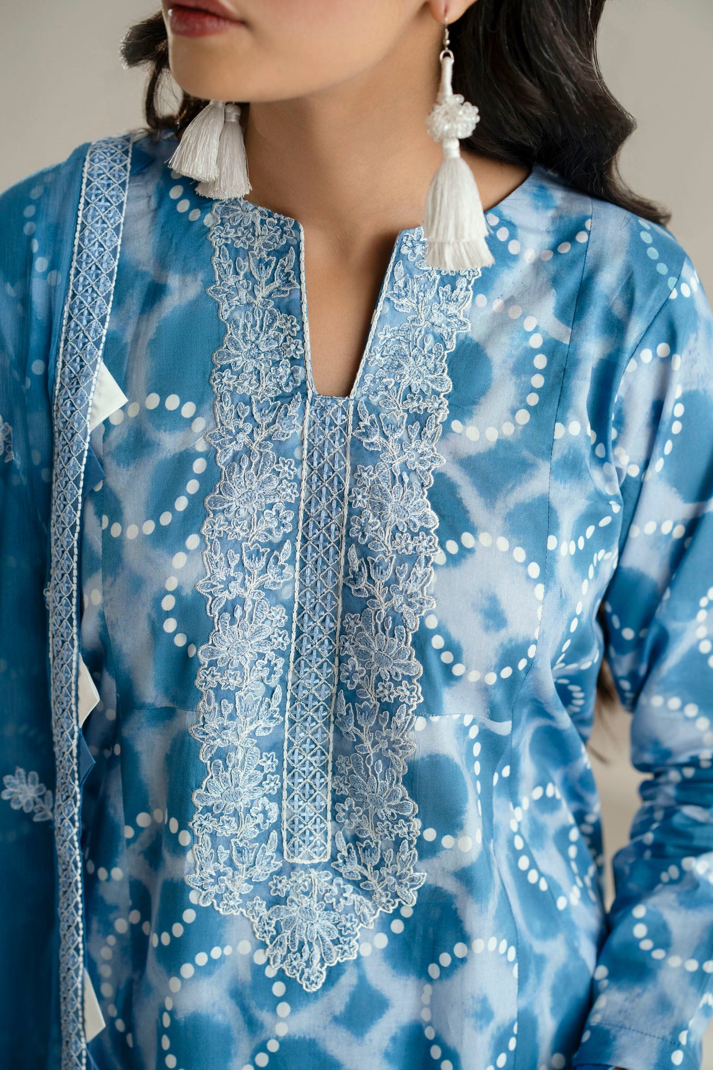 Cotton Lawn Digital Print Embroidery