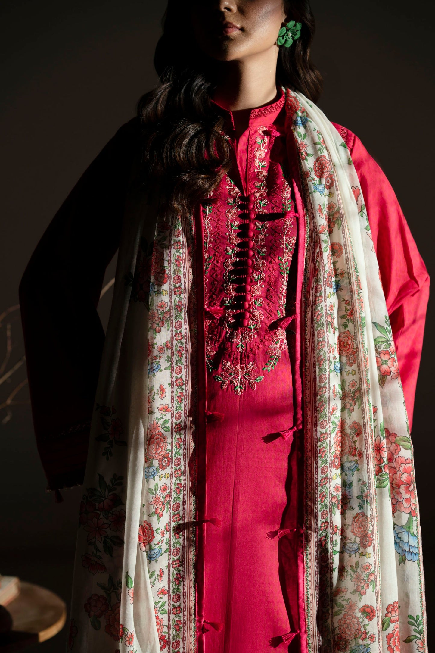 Cotton Lawn Digital Print Embroidery