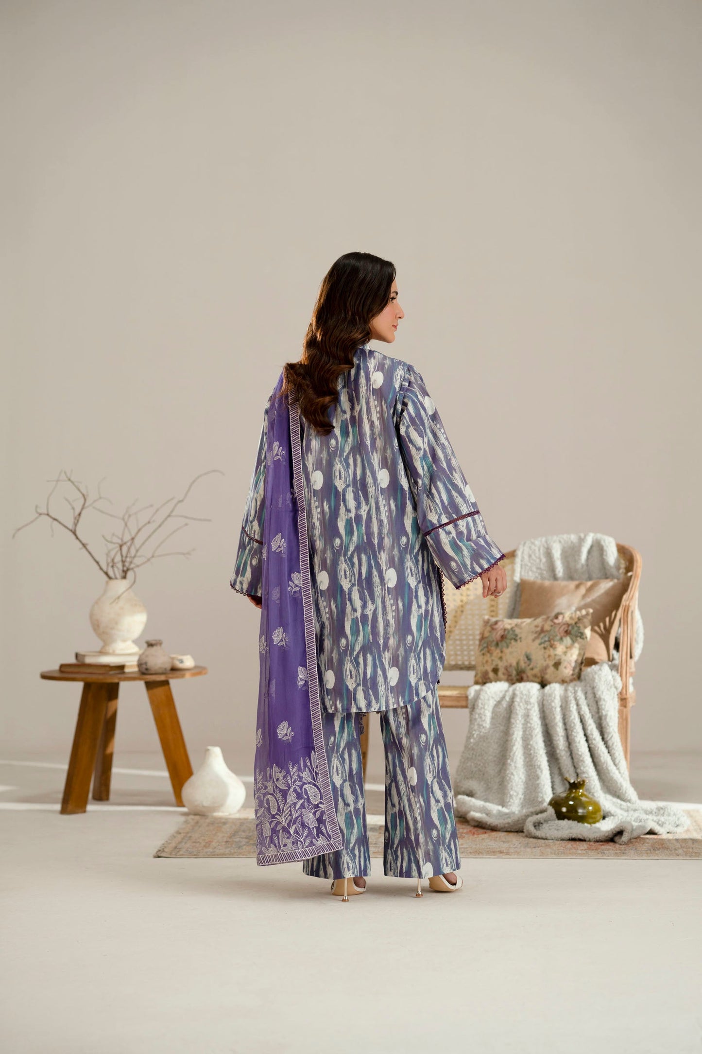 Cotton Lawn Digital Print Embroidery
