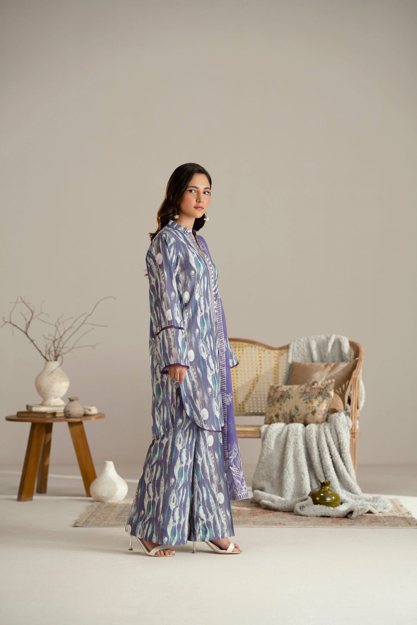 Cotton Lawn Digital Print Embroidery