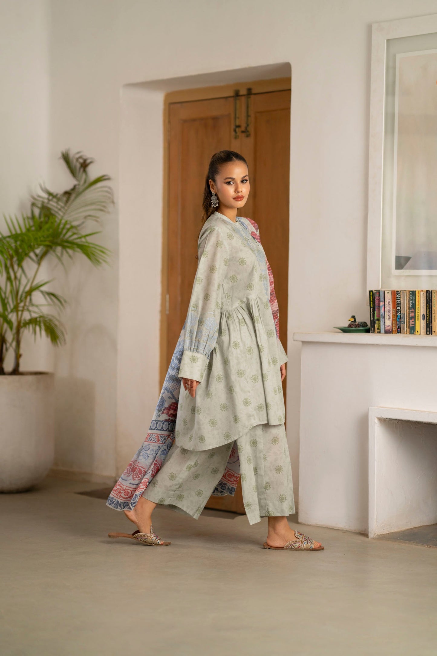 Cotton Lawn Digital Print Embroidery