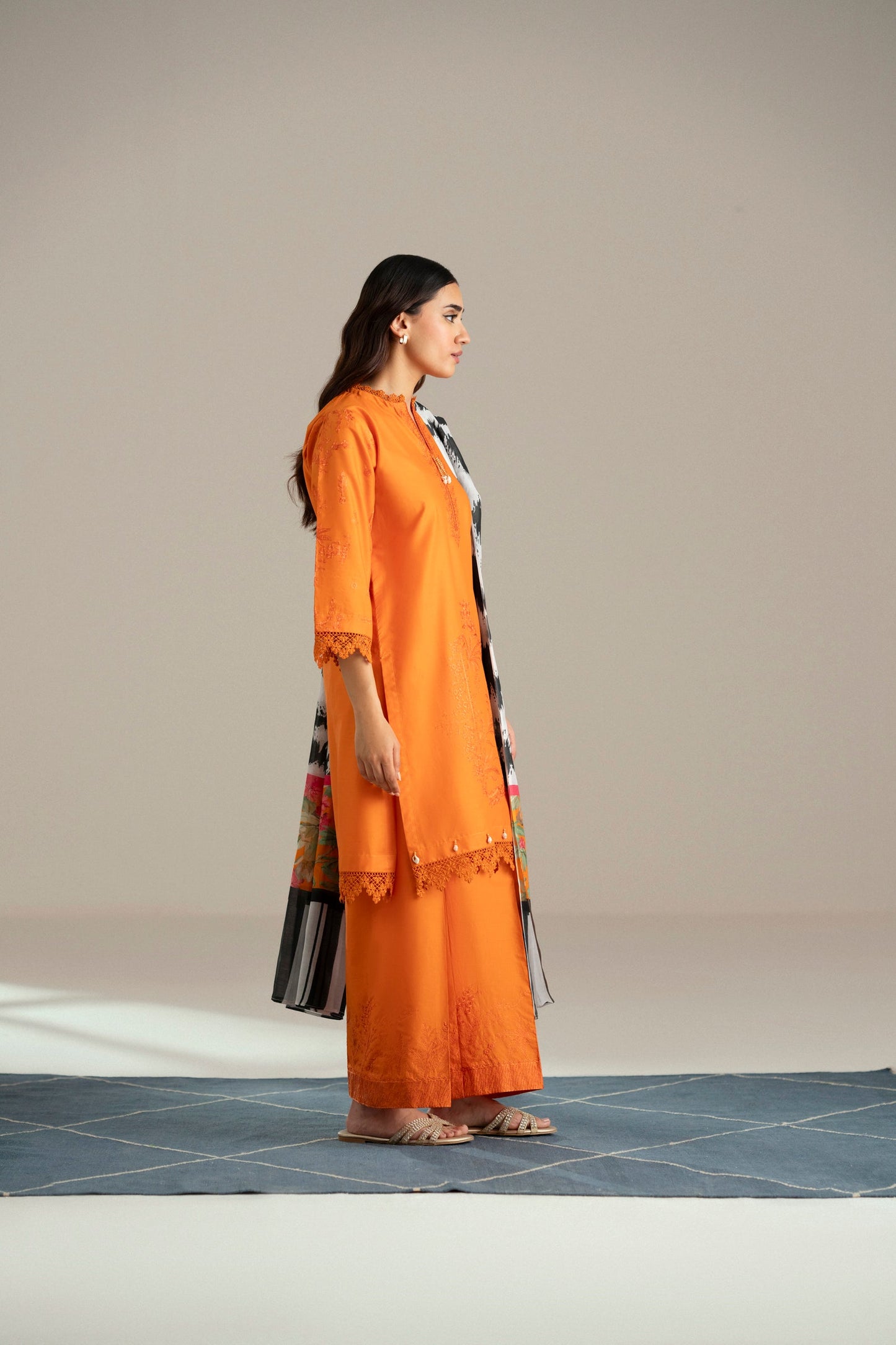 Cotton Lawn Dyed Embroidery