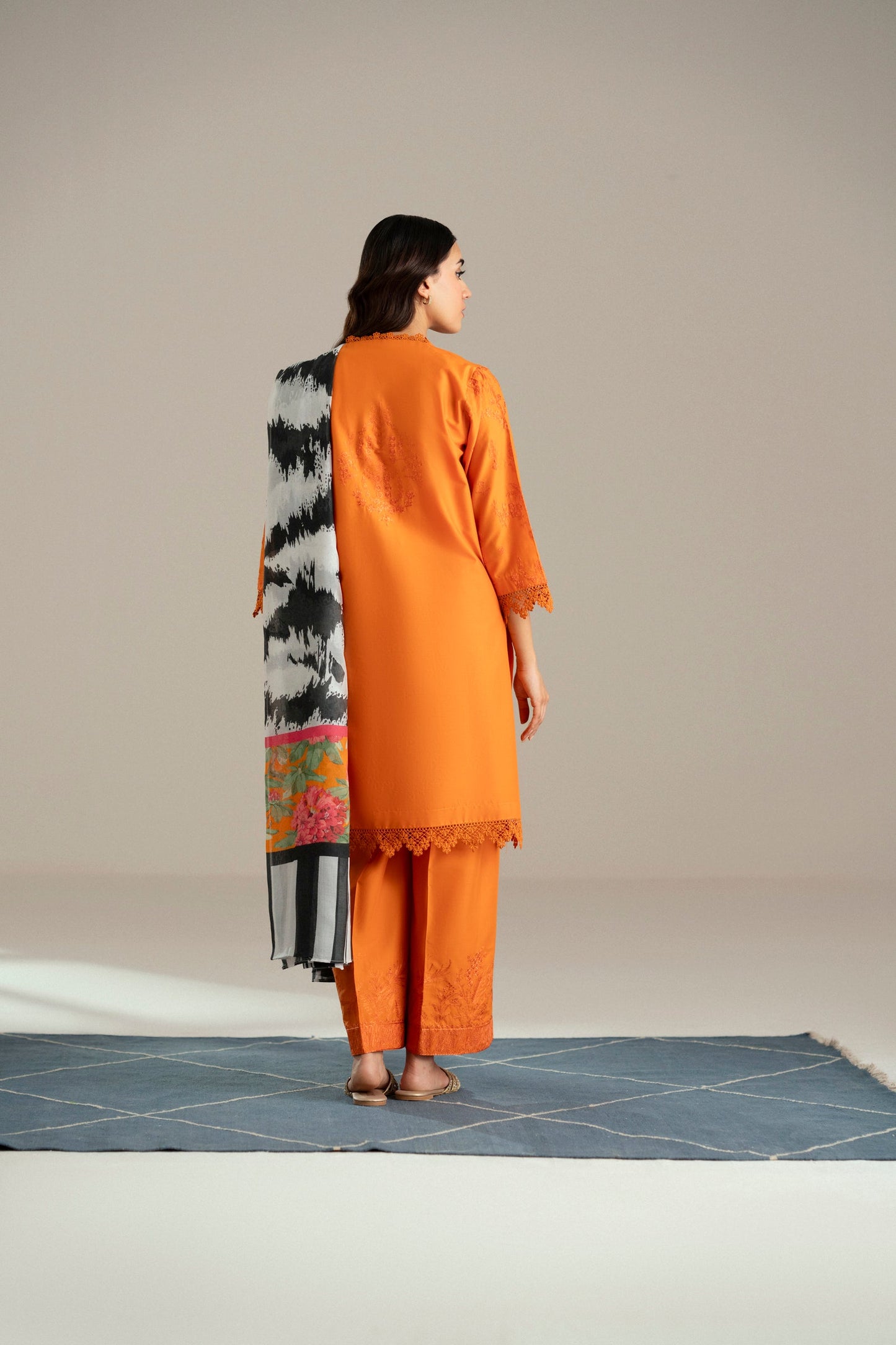 Cotton Lawn Dyed Embroidery