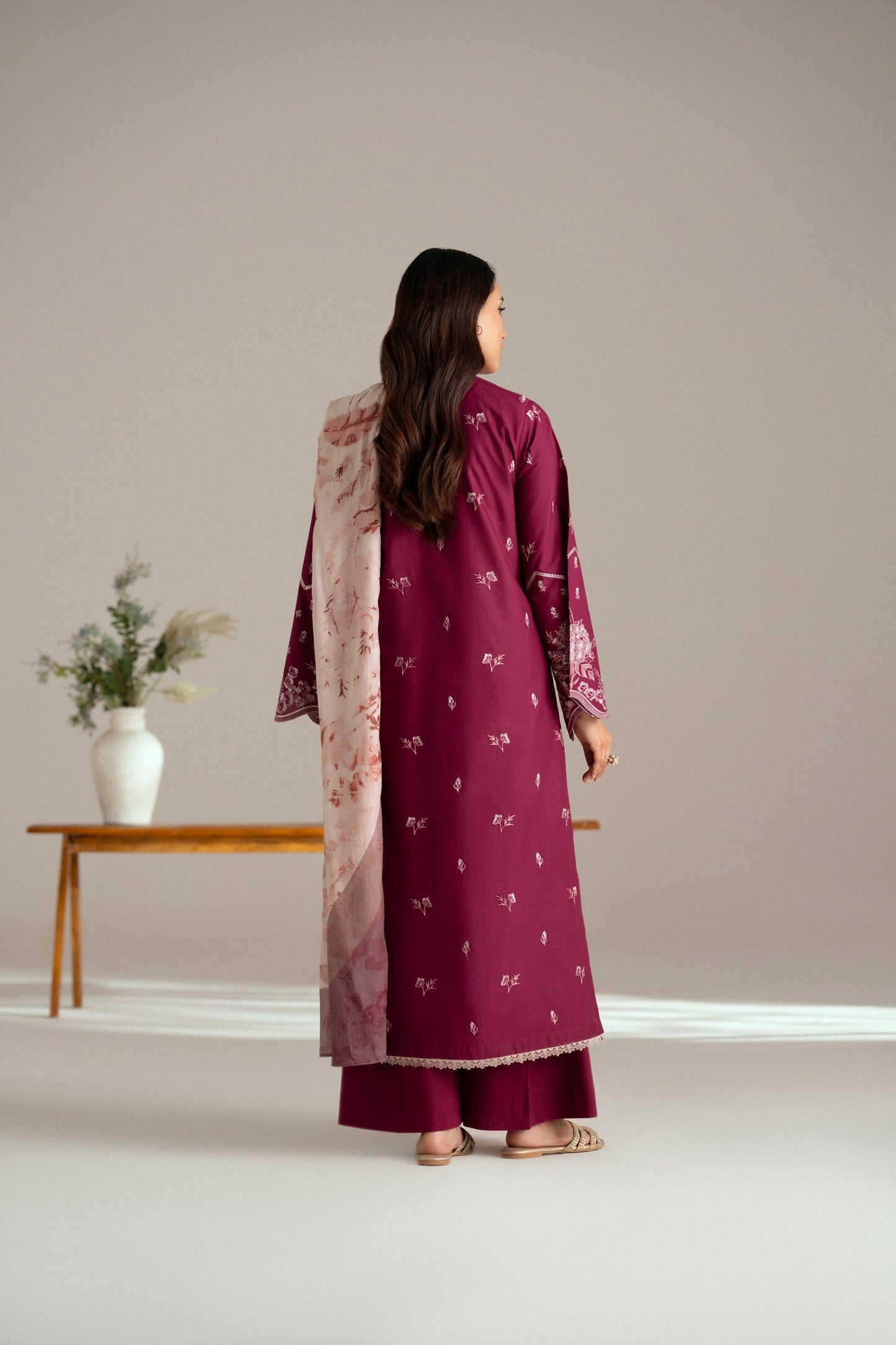 Cotton Lawn Dyed Embroidery