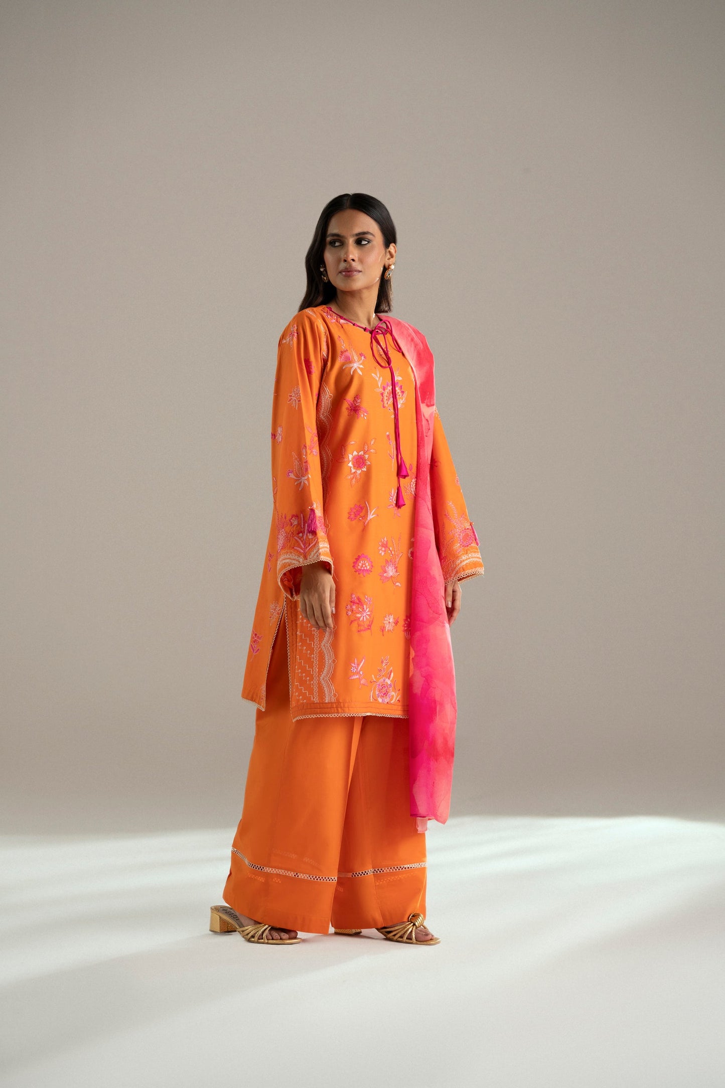 Cotton Lawn Dyed Embroidery