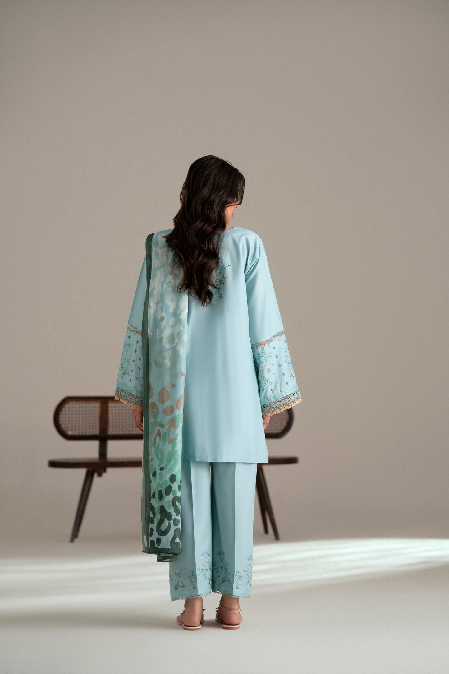 Cotton Lawn Dyed Embroidery