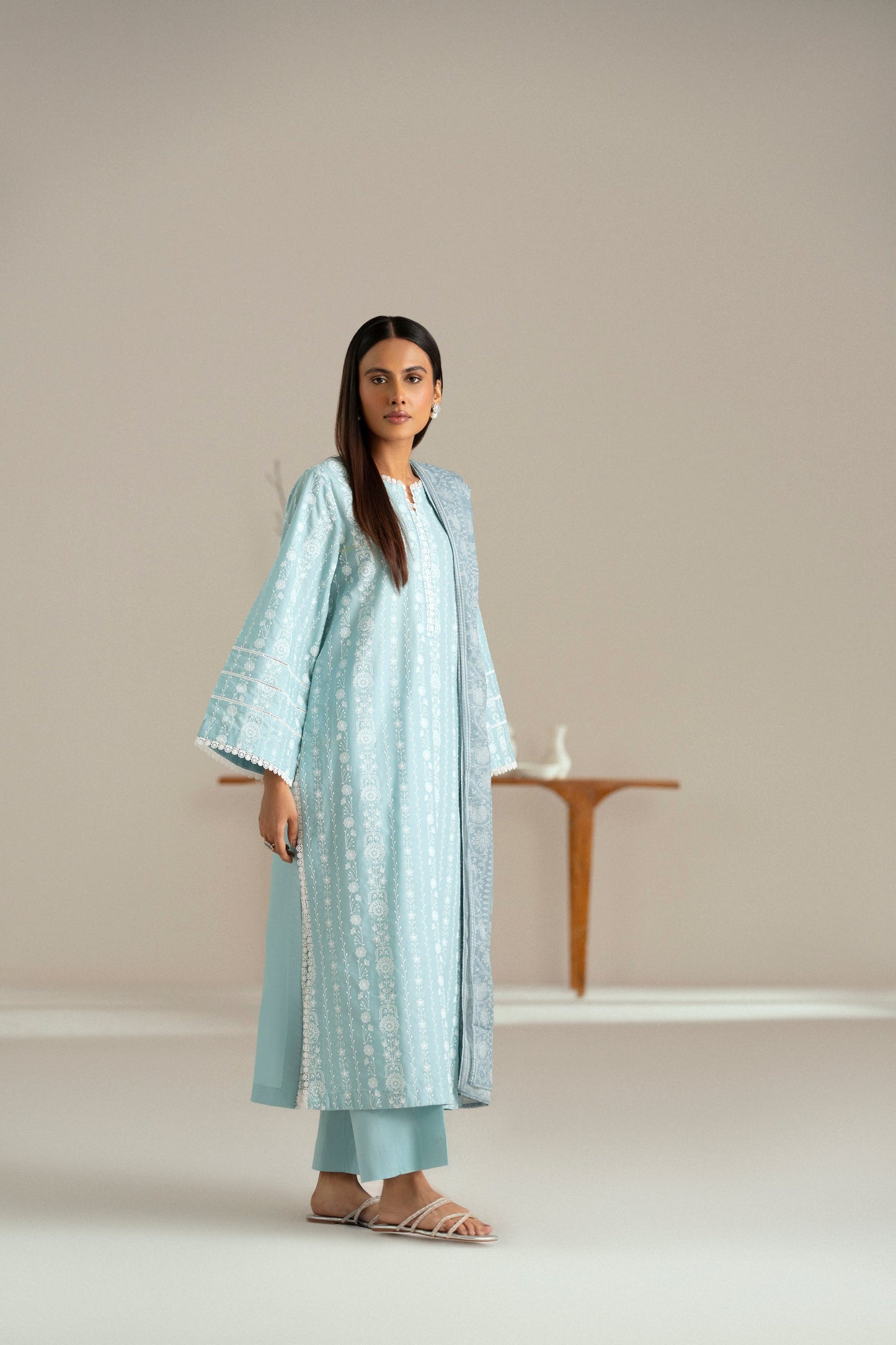 Cotton Lawn Dyed Embroidery