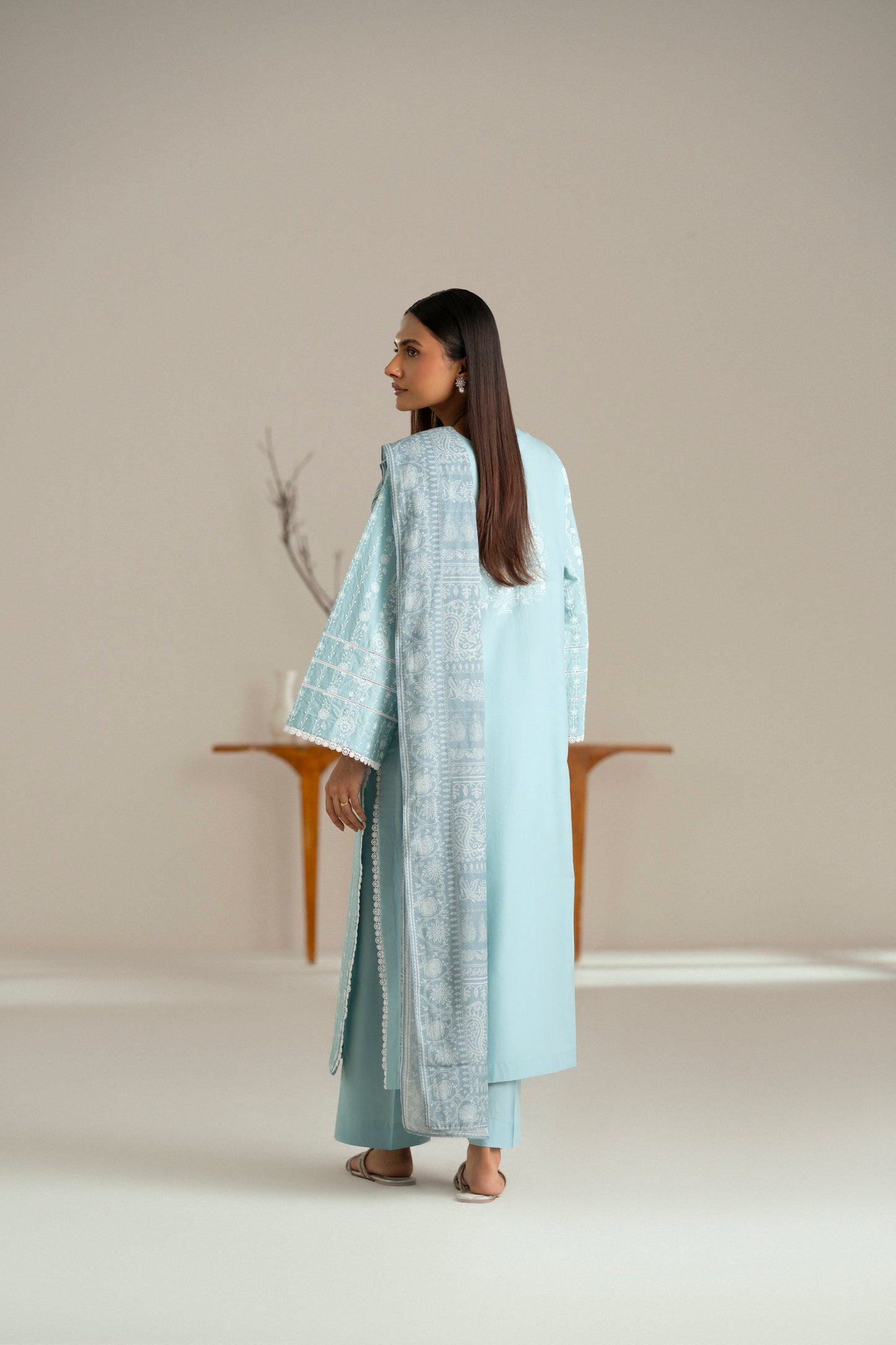 Cotton Lawn Dyed Embroidery