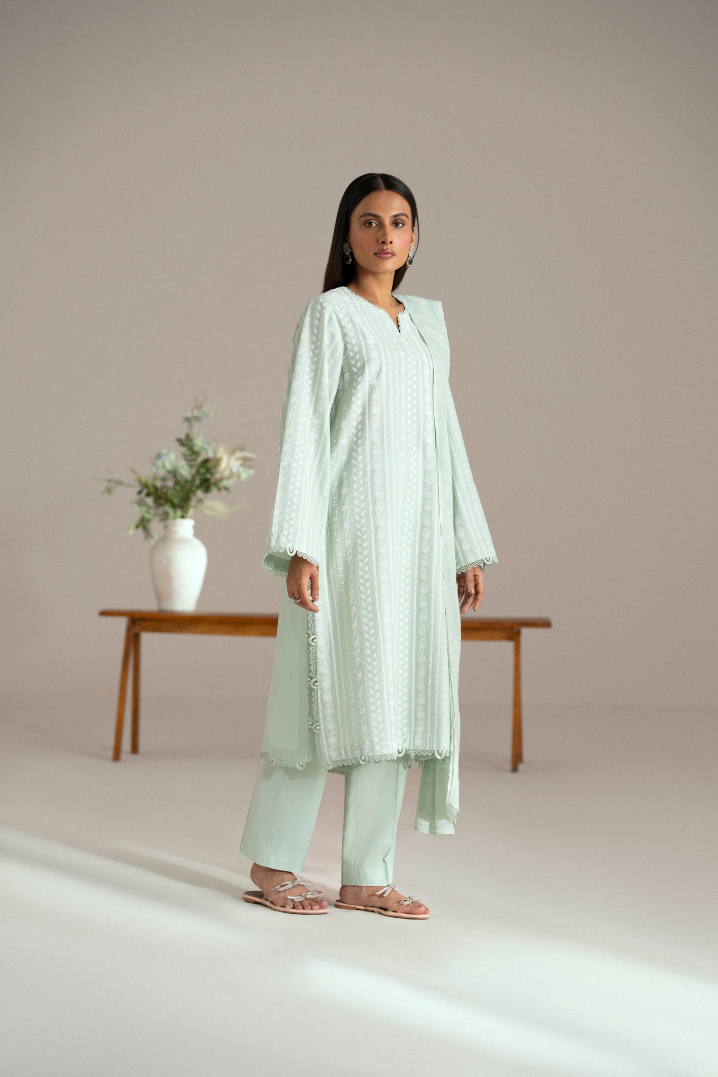 Cotton Lawn Dyed Embroidery