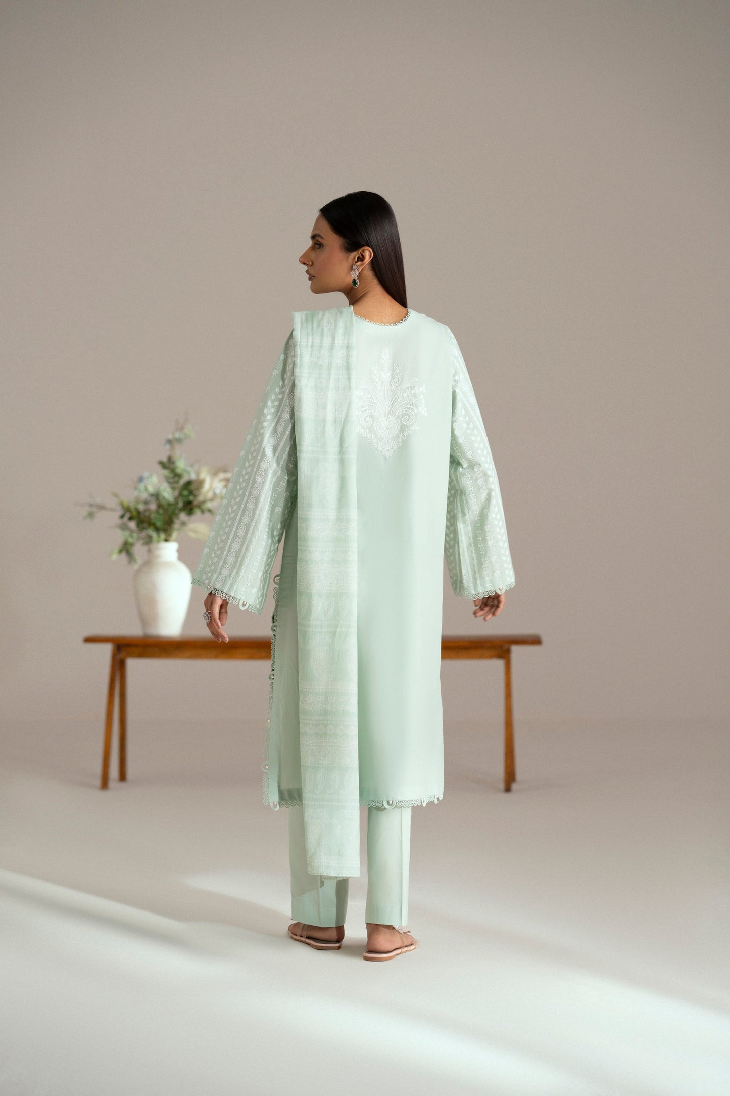 Cotton Lawn Dyed Embroidery