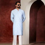 CK 767 Sky Blue Chikankari Kurta