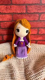 Crocheted Rapunzel plushie