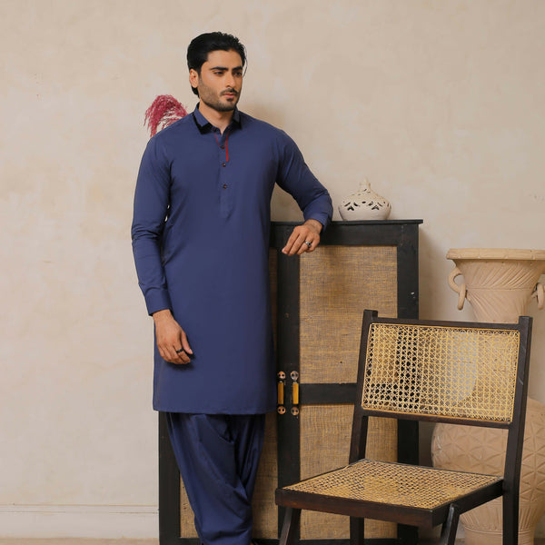 ER 807 Mid Blue Executive Shalwar Kameez