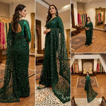 Embroidered Net Sarree
