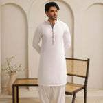 ER 803 Shining White Executive Shalwar Kameez
