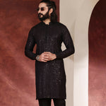 CK 775 Black Chikankari Kurta