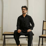 Jet Black Executive Shalwar Kameez
