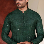 CK 771 Green Chikankari Kurta