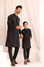 ER FS 4 Black Daddy And Me Outfit In Black