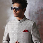 ER 3023 Grey Sequance Prince Coat