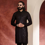 CK 775 Black Chikankari Kurta