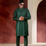 CK 771 Green Chikankari Kurta