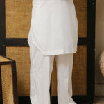 ER 806 Shining White Executive Kameez Farshi Shalwar